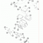 990 ADVENTURE ORANGE ABS USA CHASSIS Battery box