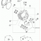 505 SX-F ENGINE Кожух сцепления