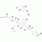 85 SX ENGINE Коленвал и поршень