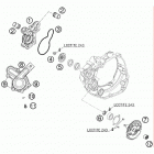 505 SX-F ENGINE Водяной насос