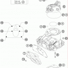 125 SX Цилиндр,головка цилиндров