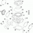 300 EXC-E EU-US ENGINE Цилиндр,головка цилиндров
