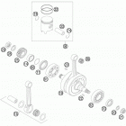 200 XC USA ENGINE Коленвал и поршень