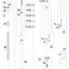 990 ADVENTURE ORANGE ABS USA CHASSIS Передняя вилка