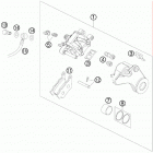 690 DUKE WHITE USA CHASSIS Тормозной суппорт задний