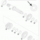 200 XC USA ENGINE Трансмиссия-ведомый вал