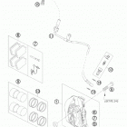 690 DUKE WHITE USA CHASSIS Передний тормозной суппорт