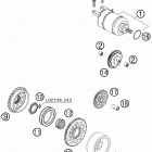 505 SX-F ENGINE Электрический стартер