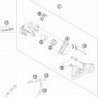 250 XCF-W USA CHASSIS Тормозной суппорт задний