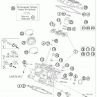 990 ADVENTURE USA ENGINE Головка цилиндра задняя