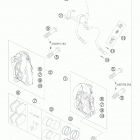 990 SUPER DUKE ORANGE USA CHASSIS Передний тормозной суппорт