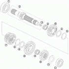 690 LC4 DUKE USA ENGINE Трансмиссия-ведомый вал