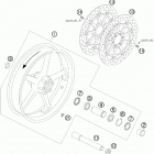 990 SUPER DUKE ORANGE USA CHASSIS Переднее колесо