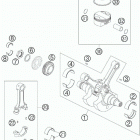 950 SUPERENDURO R ENGINE Коленвал и поршень