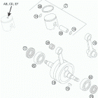 50 SX  ENGINE Коленвал и поршень