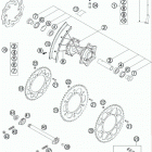 250 XCF-W CHASSIS Заднее колесо
