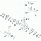 125 SX ENGINE Коленвал и поршень