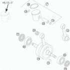 50 SX JUNIOR ENGINE Коленвал и поршень