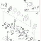 400 XC-W -EXC ENGINE Коленвал и поршень