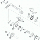 525 XC ENGINE Кик стартер