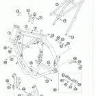 250 XC CHASSIS Frame, su b frame