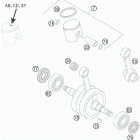 50 SENIOR ADVENTURE ENGINE (AC) Коленвал и поршень