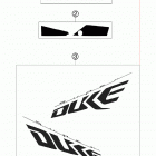 990 SUPER DUKE BLACK USA CHASSIS Наклейки