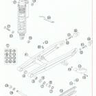65 SX CHASSIS Swingarm, monoshock