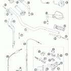 950 SUPERMOTO BLACK USA CHASSIS Руль