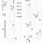 990 ADVENTURE ORANGE ABS USA CHASSIS Вилка