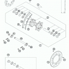400 XC-W -EXC CHASSIS Заднее колесо
