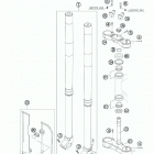 250 XC CHASSIS Front fork wp