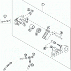 250 XCF-W CHASSIS Тормозной суппорт задний