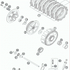 125 SX ENGINE Сцепление