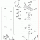990 SUPER DUKE BLACK USA CHASSIS Telescopic fork