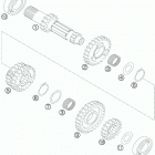 525 XC ENGINE Трансмиссия-ведомый вал