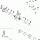 505 SX-F ENGINE Коленвал и поршень