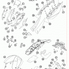 990 SUPER DUKE ANTHRAZIT USA CHASSIS Обтекатель , крылья