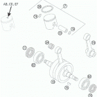 50 MINI ADVENTURE ENGINE Коленвал и поршень
