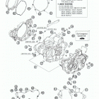 250 XCF-W ENGINE Картер двигателя