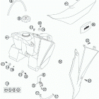 105 SX CHASSIS Топливный бак , сидение