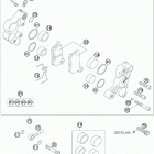 105 SX CHASSIS Brake calip er front