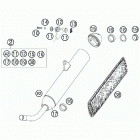 125 SX CHASSIS Exhaust silencer