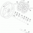 990 SUPER DUKE BLACK USA CHASSIS Переднее колесо