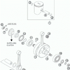 300 XC ENGINE Коленвал и поршень