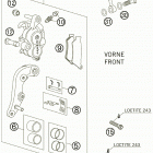 200 XC CHASSIS Передний тормозной суппорт