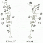 250 SX-F ENGINE Клапана