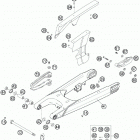 625 SXC CHASSIS 2006 Swingarm, chain guard