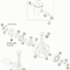 250 XC ENGINE Коленвал и поршень