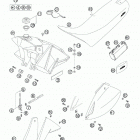 625 SXC CHASSIS 2006 Tank, seat, cover ref# 68